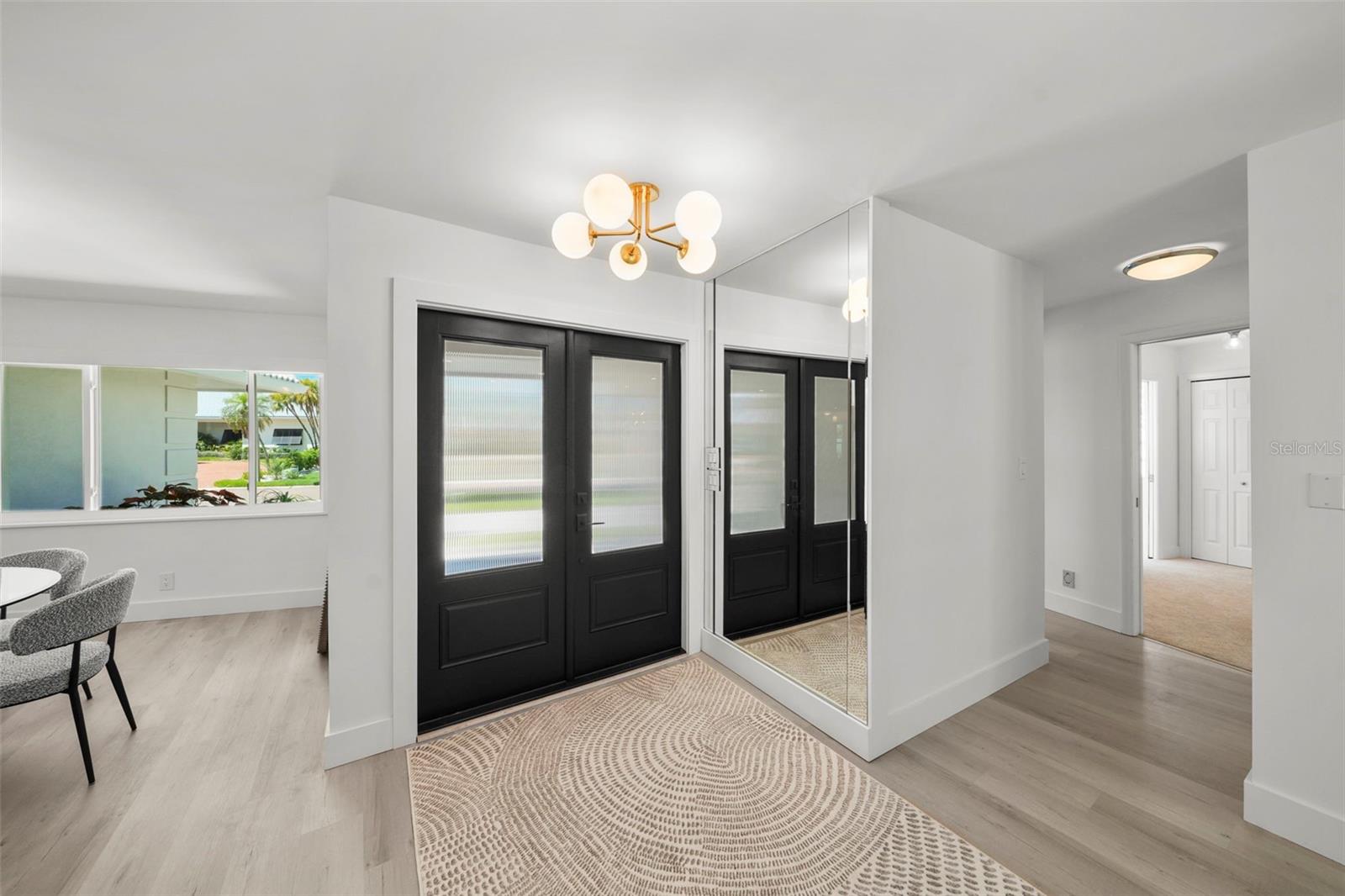 Direct view of the foyer entrance