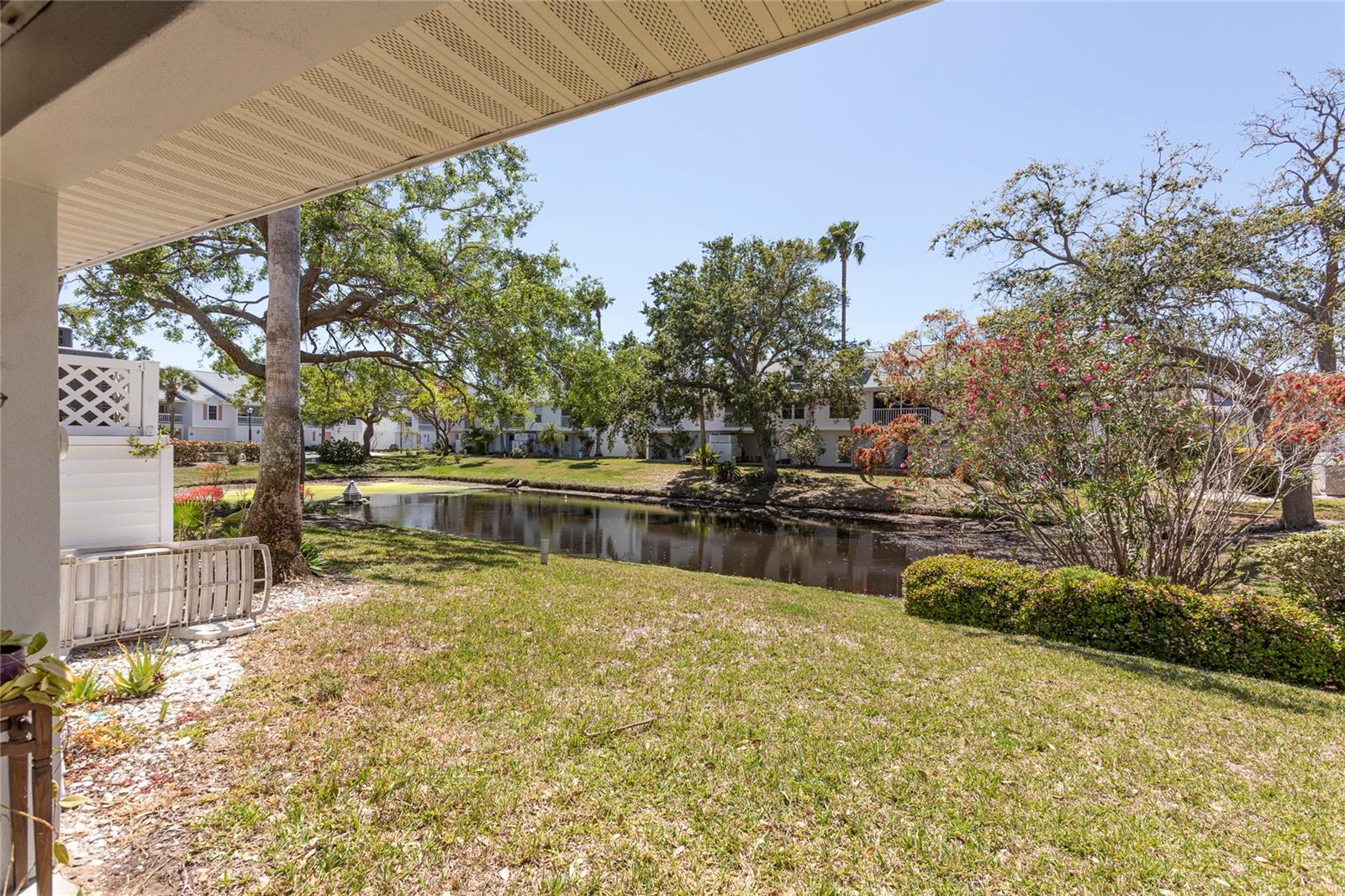 view of pond