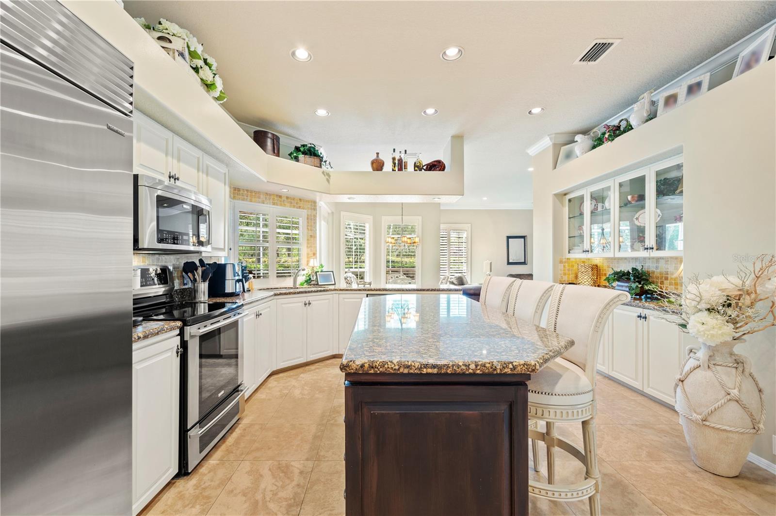 Stunning Kitchen with Sub Zero Refrigerator