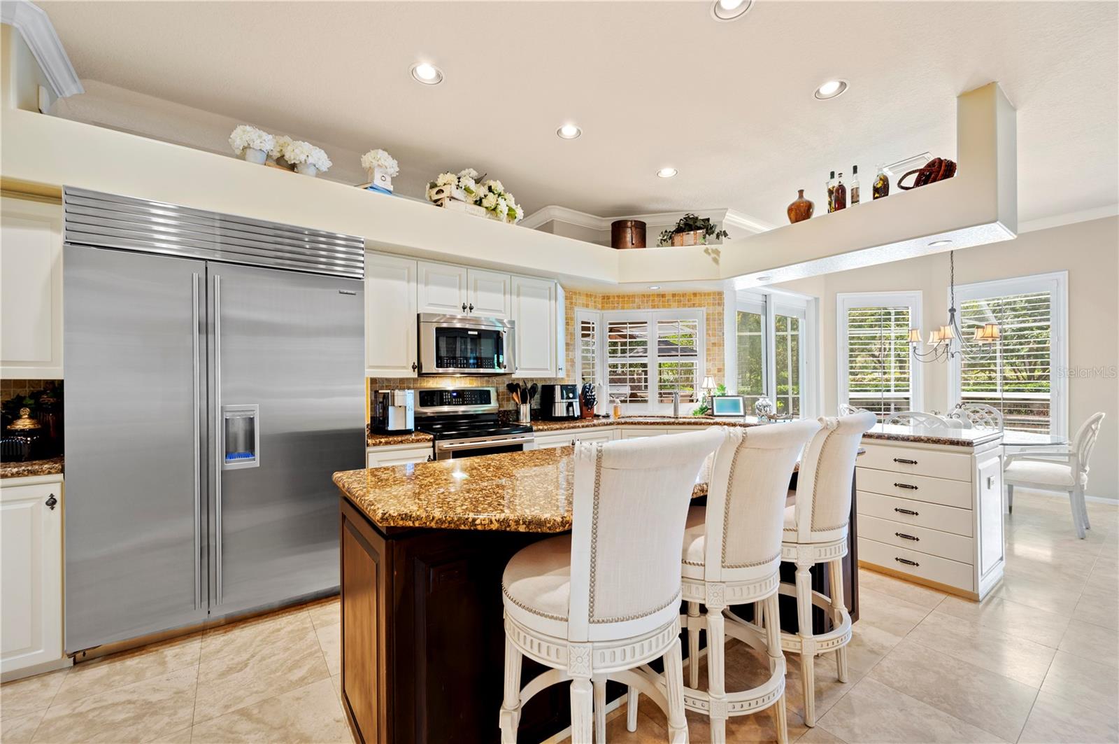 Classic cabinetry and stainless appliances