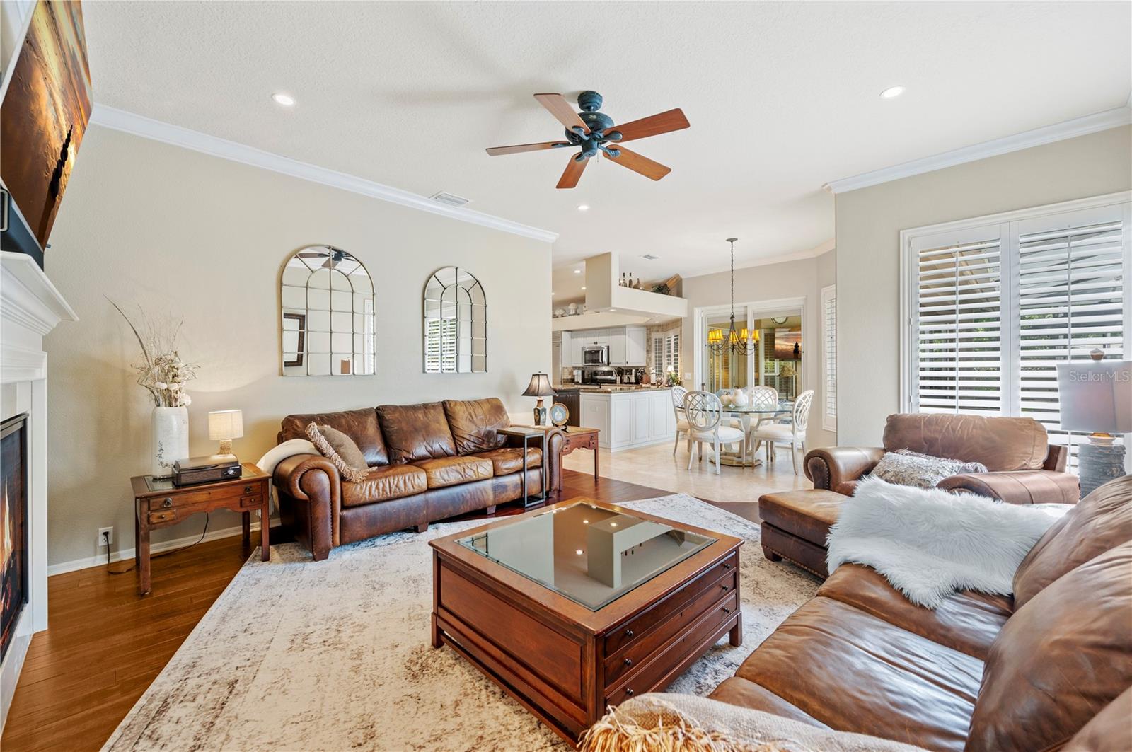 Grand room opening to your private backyard pool.