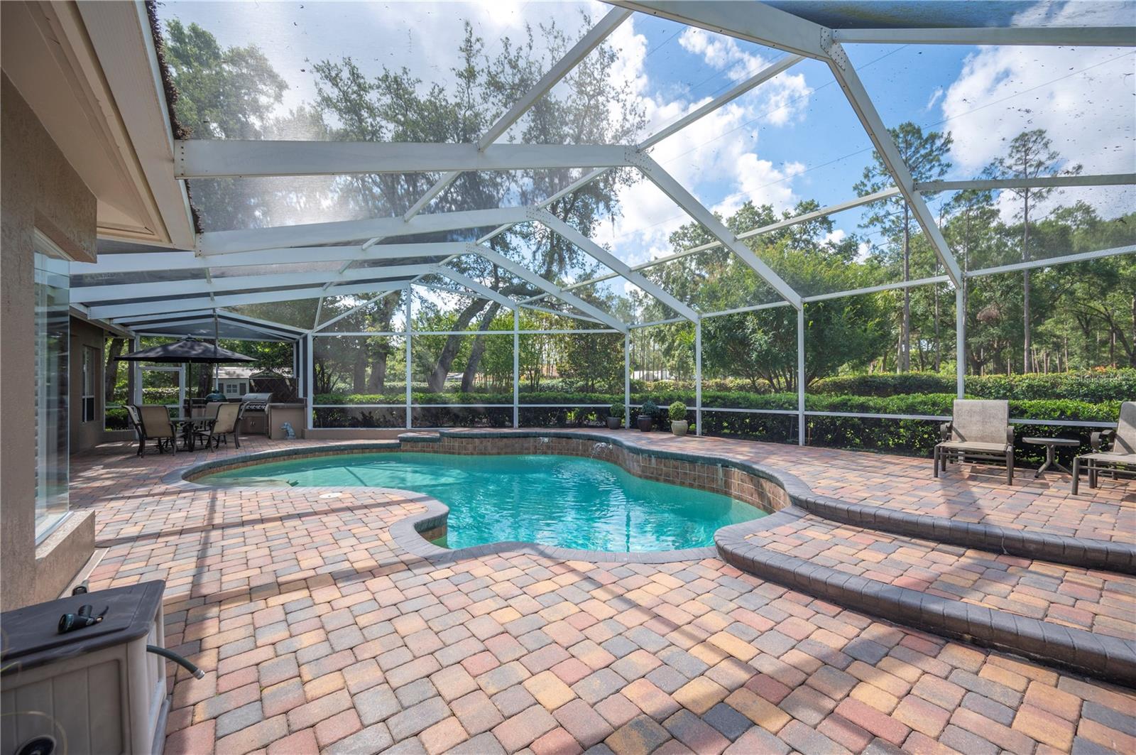 Raised pool deck for character and design