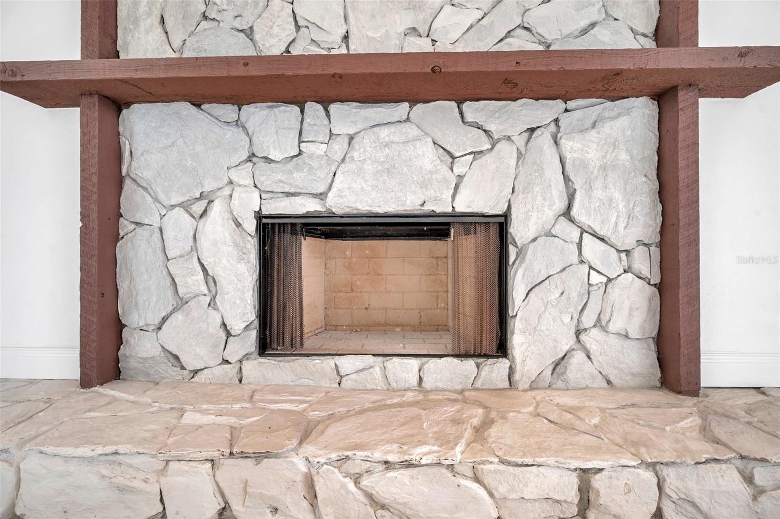 Wood Burning Fireplace