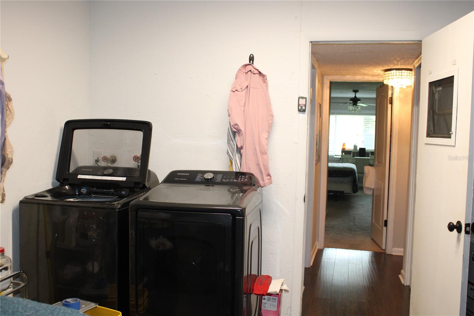 Washer and dryer in garage