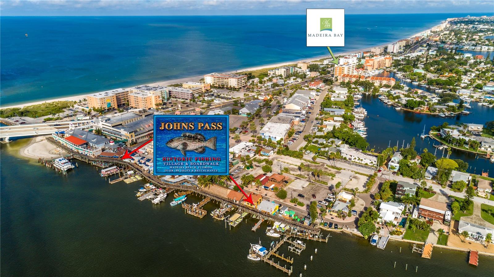 Walk to Johns Pass Village Shops, Restaurants and Activities