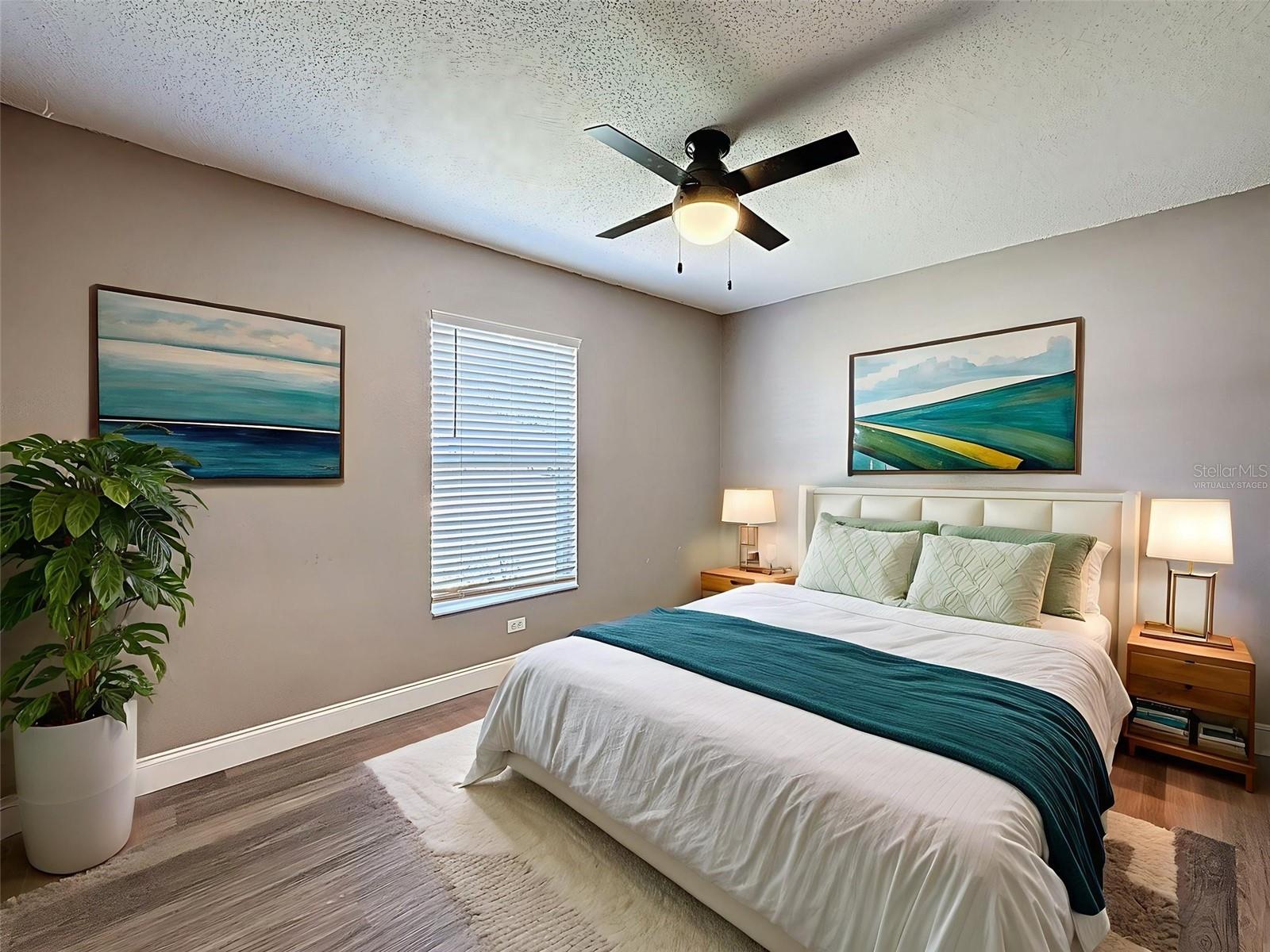 Virtually staged Bedroom 2