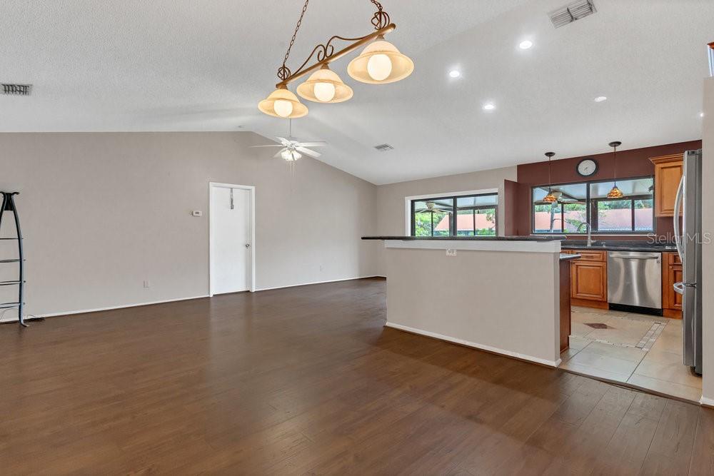 living and dining area