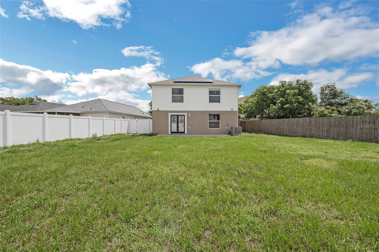 large rear yard