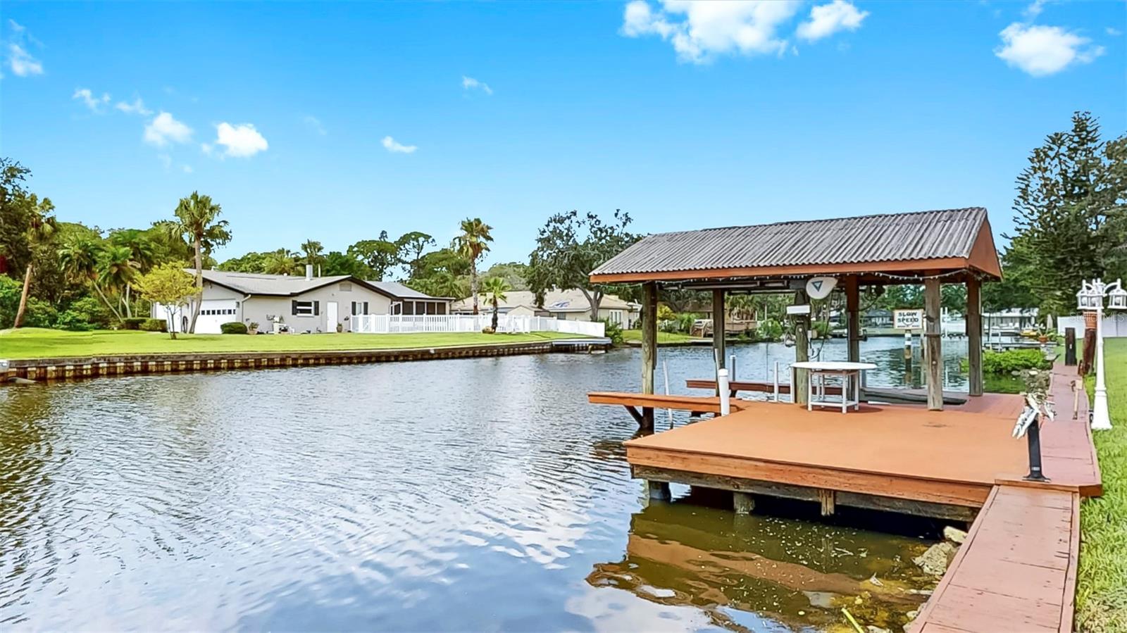 Boat dock and sitting area.