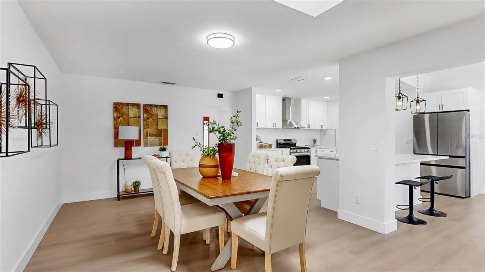 Great dining space with natural skylight!