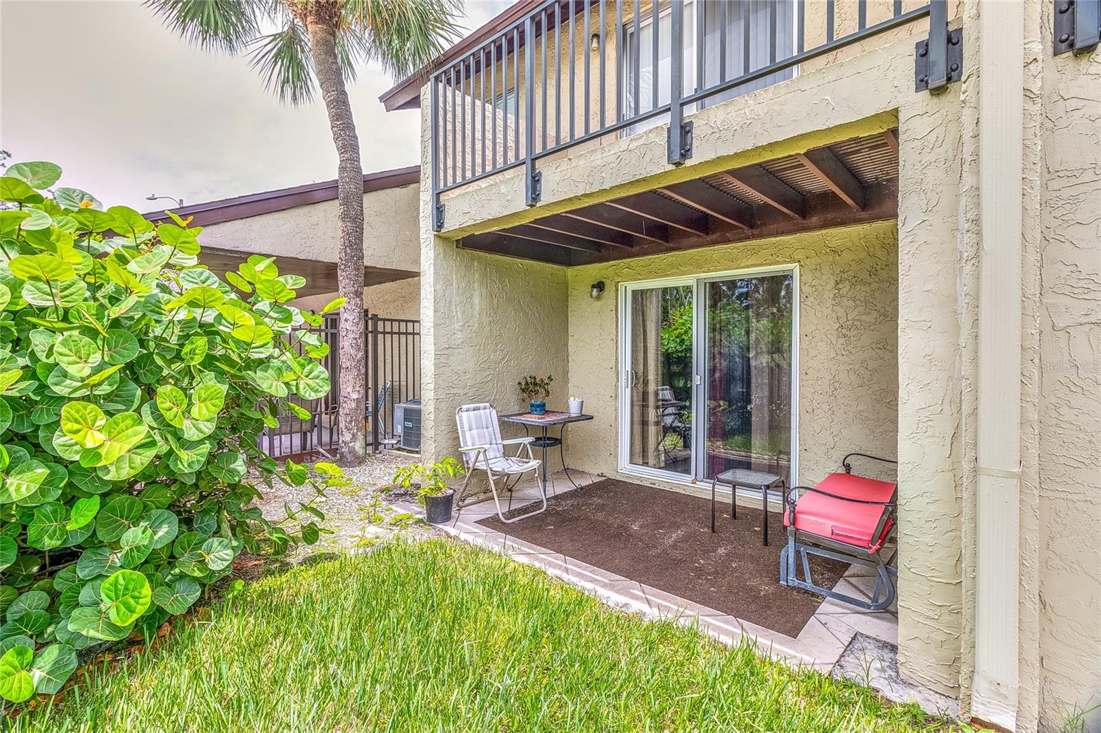 Covered patio semi private