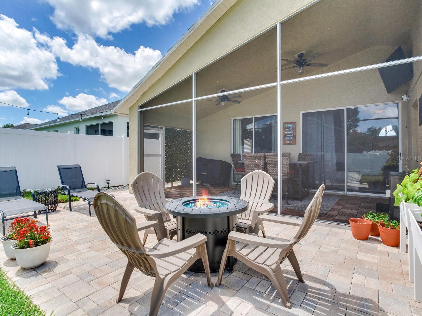 Backyard / Screened Patio / Paver Area