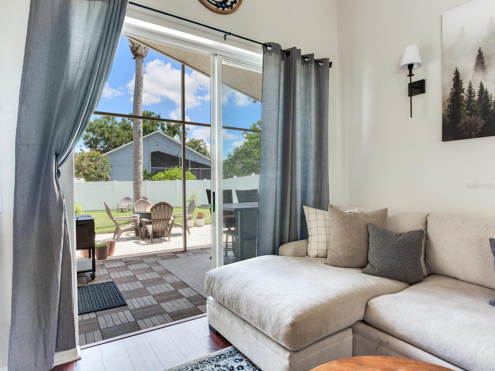 Great Room - View of Patio and Backyard