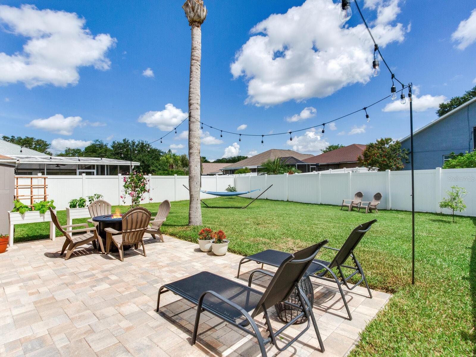 Fenced Backyard / Paver Area