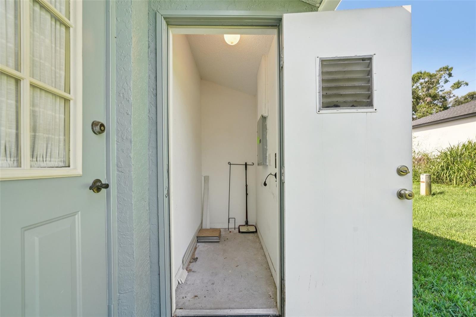 Exterior Storage Closet