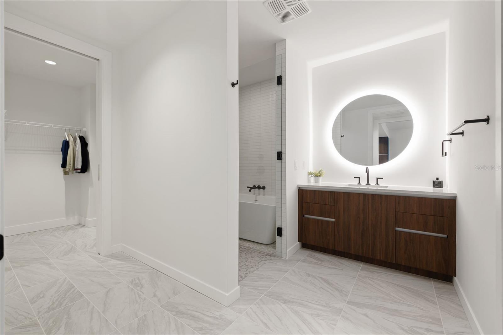 Large master bathroom and closet