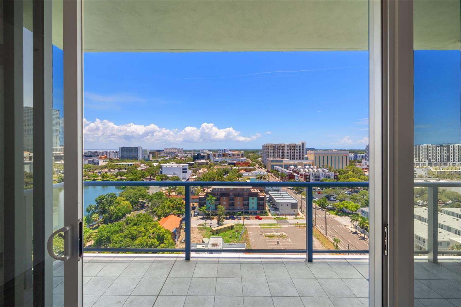 South facing terrace views from private balcony