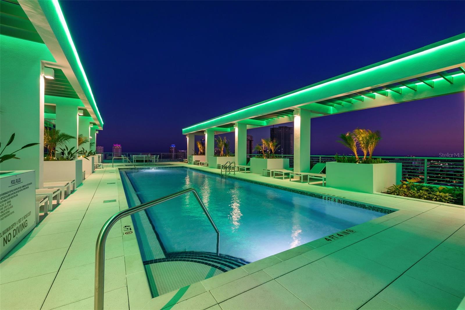 Rooftop at night