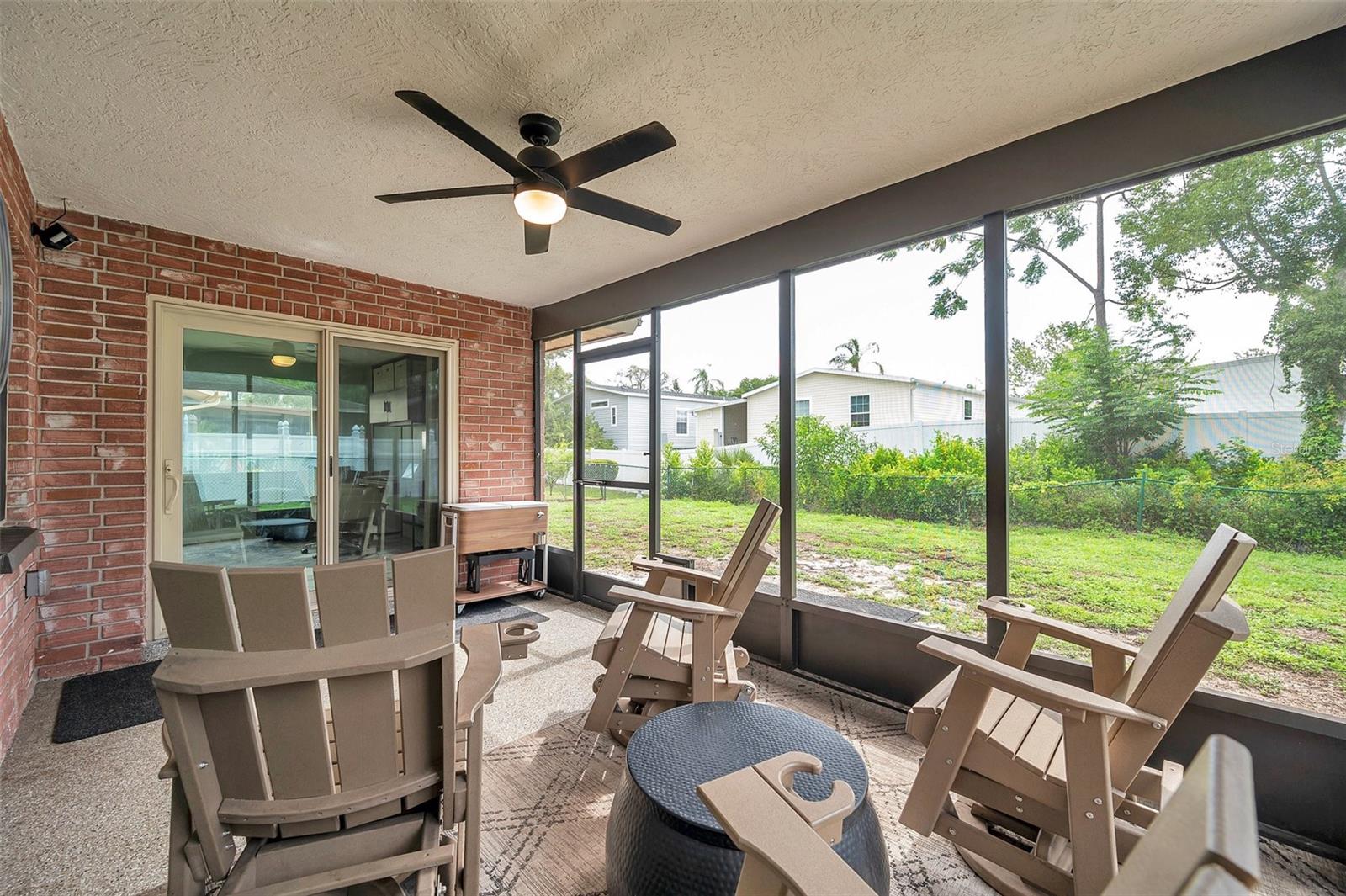Screened back porch.
