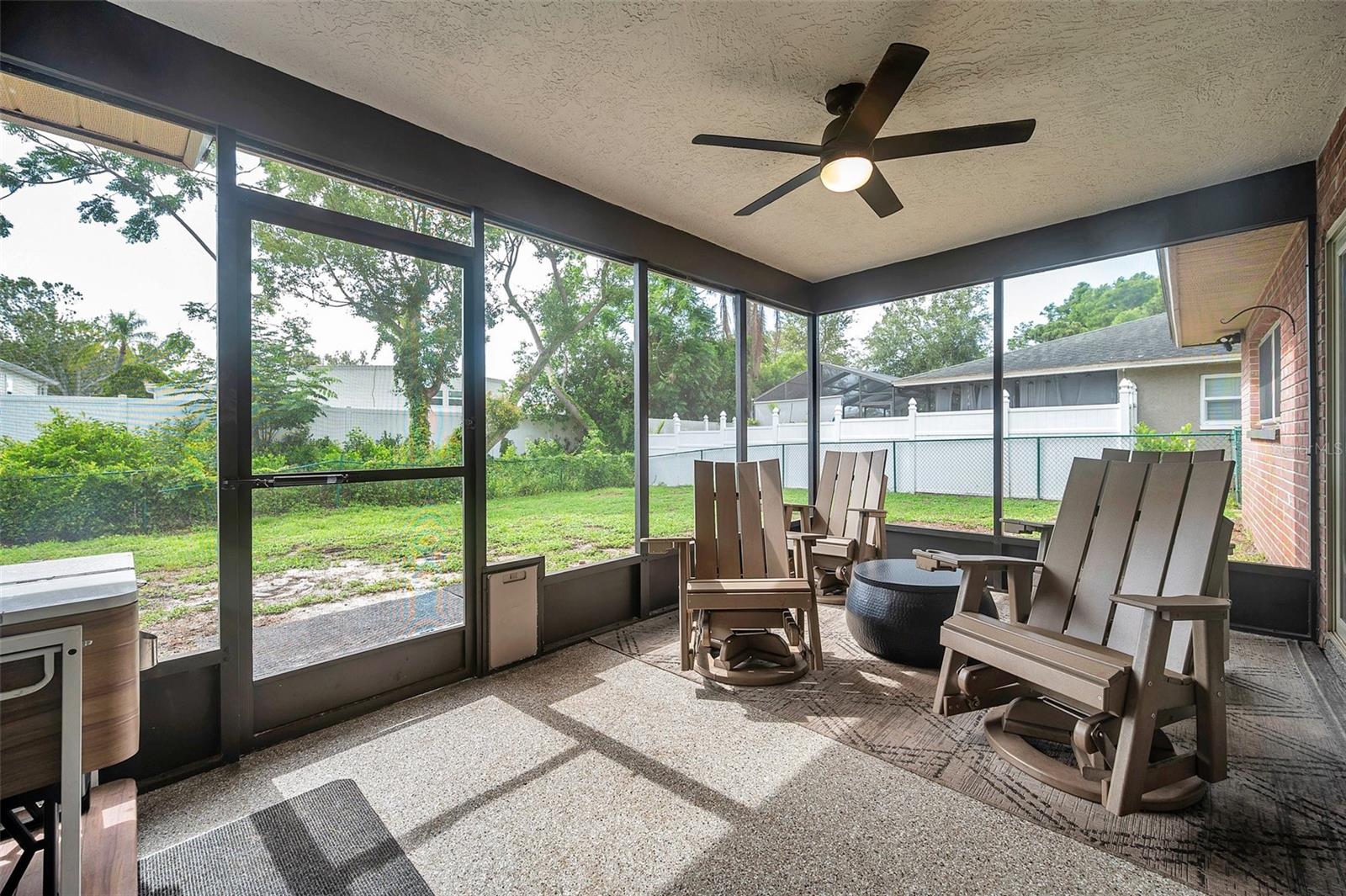 Screened back porch