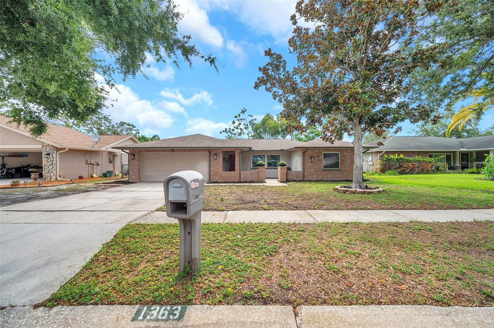 Front of house, sidewalks