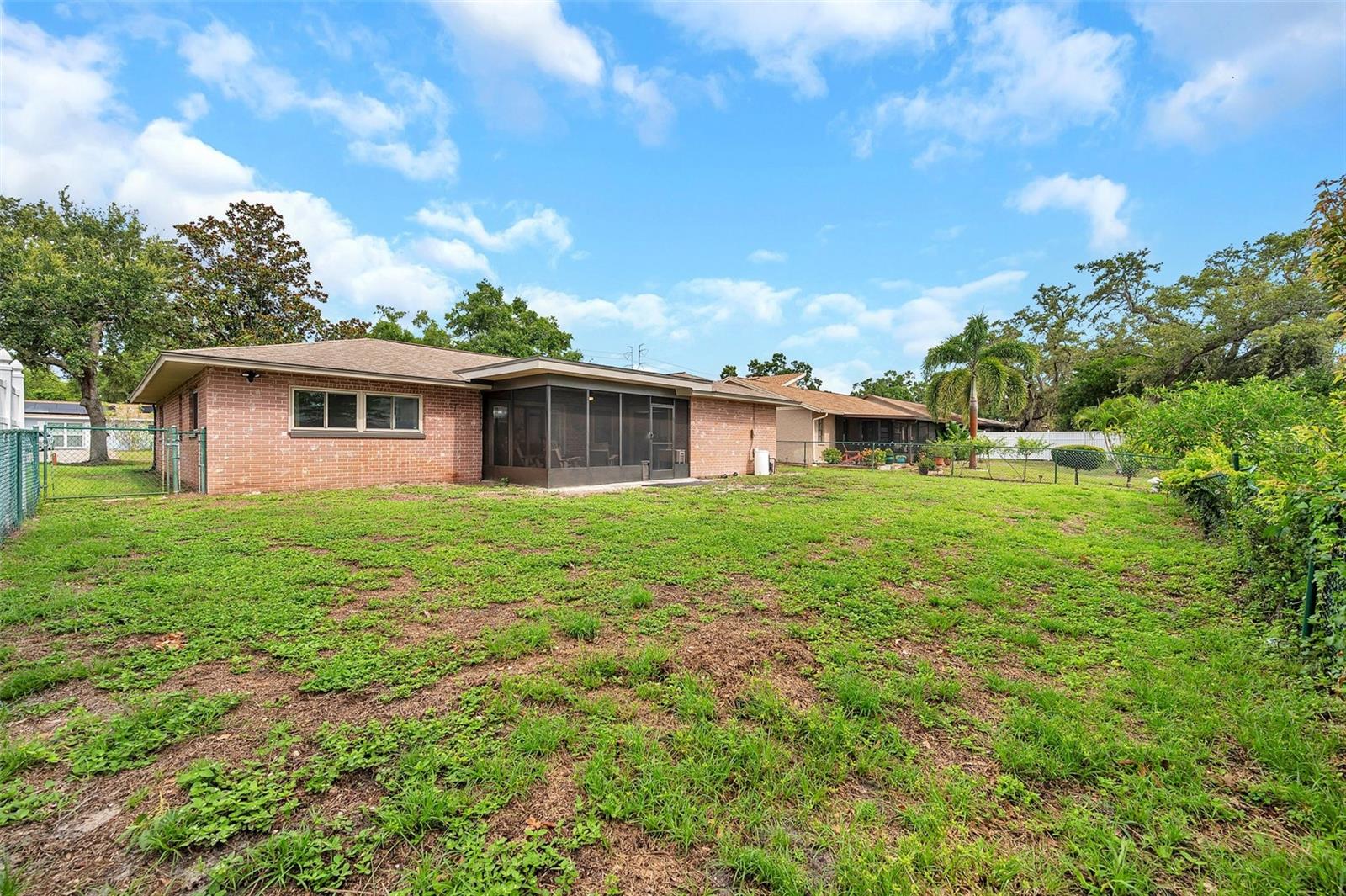 Large backyard. Plenty of room for a pool and entertaining area
