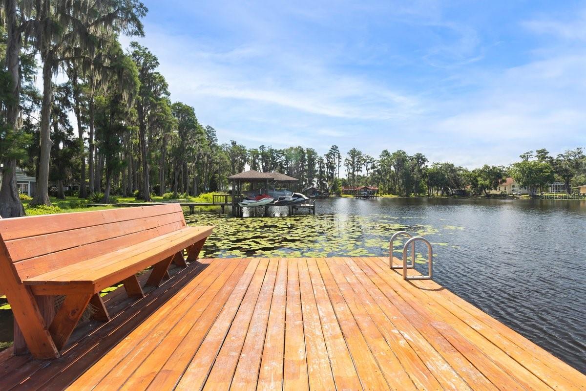 Dock on ski lake