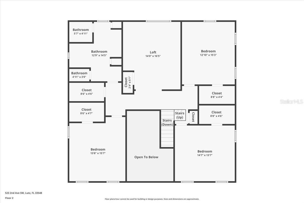 Upstairs floor plan