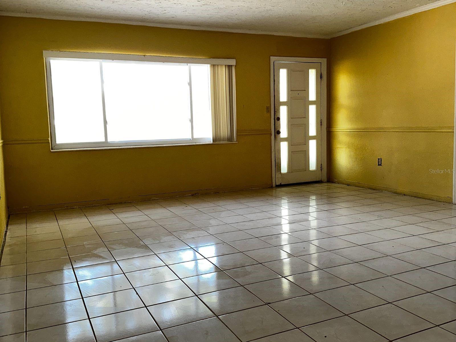 living room to front door