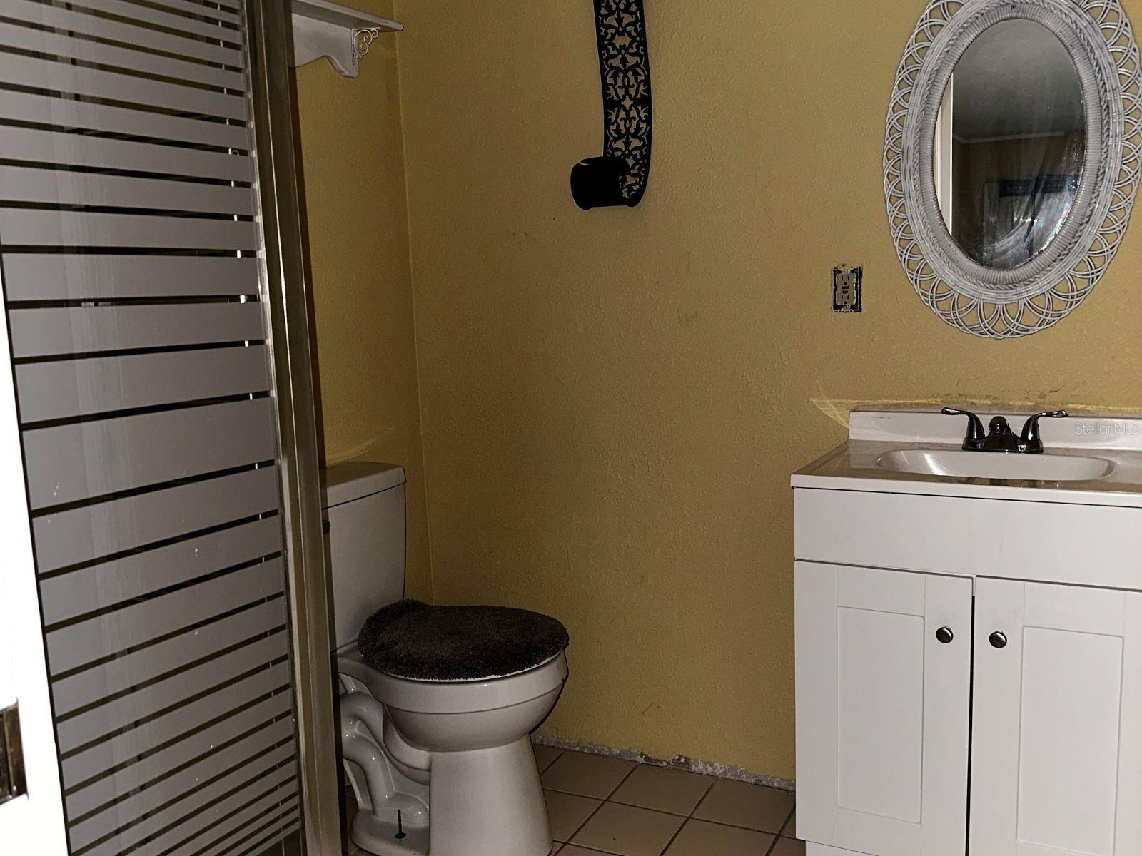 Bath with stand up shower