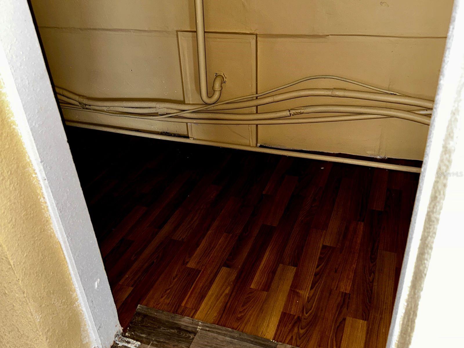 utility closet from kitchen