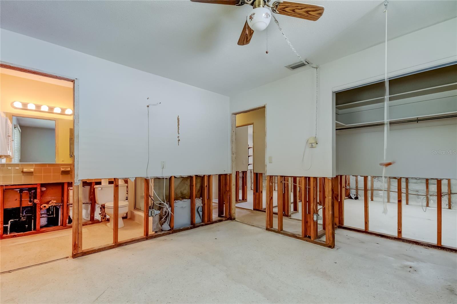 Primary bedroom with closet view