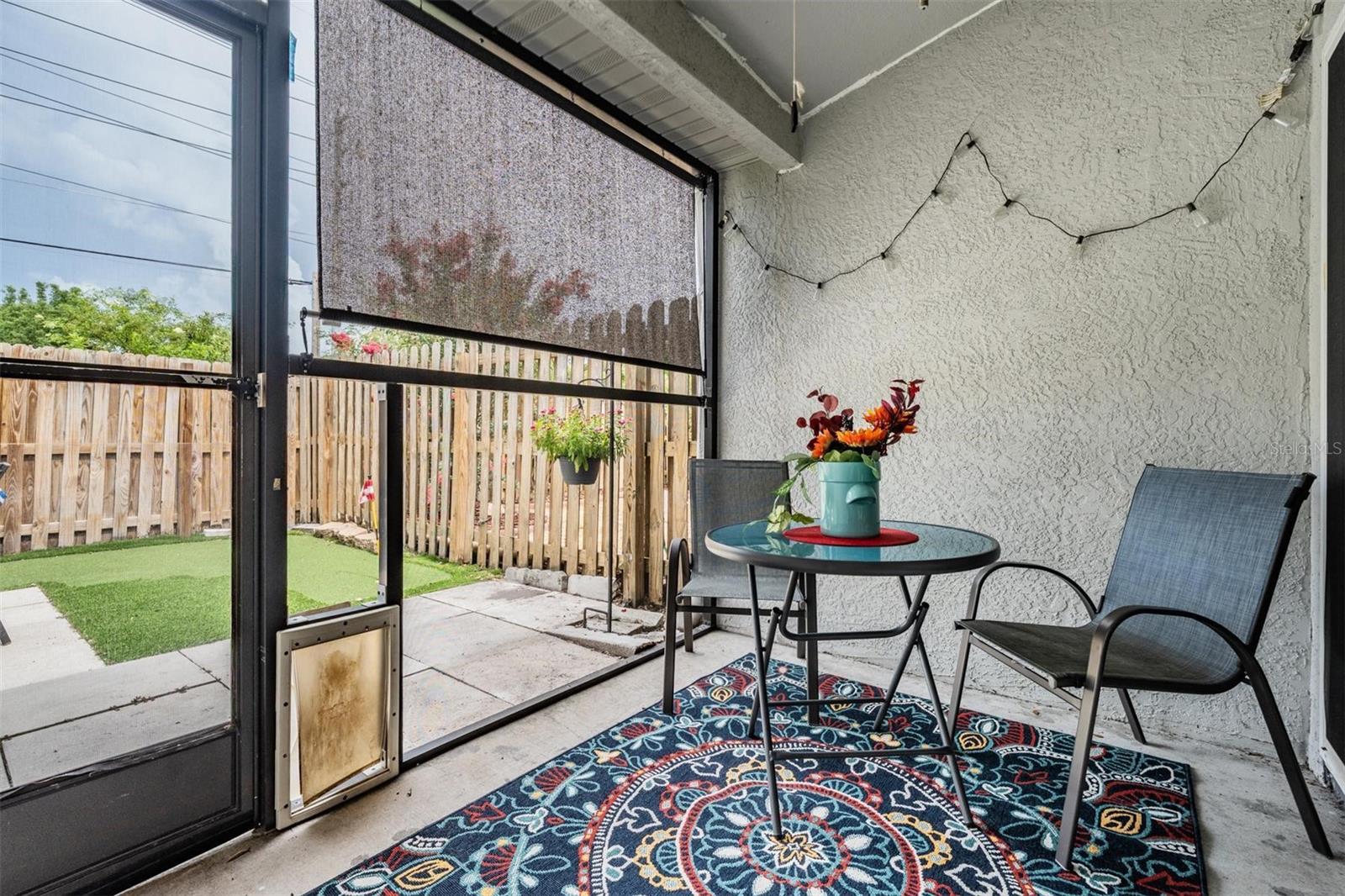 Relax and unwind on your screened patio