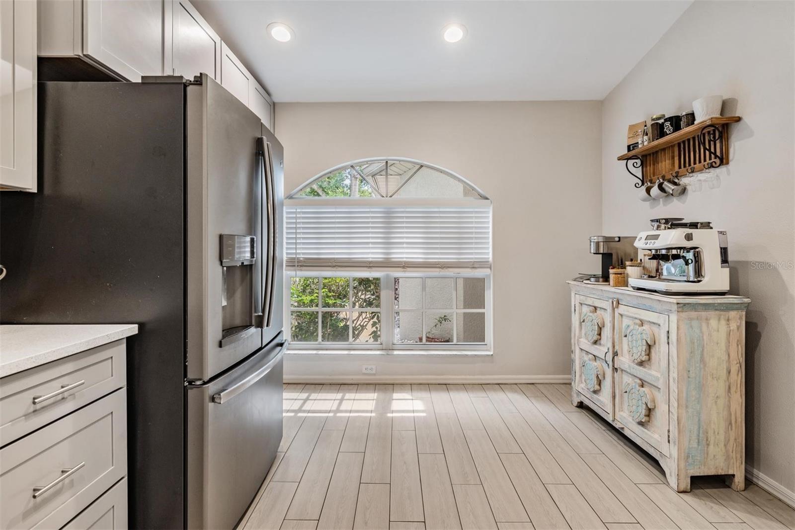 Breakfast nook inside kitchen or the perfect space for a coffee bar