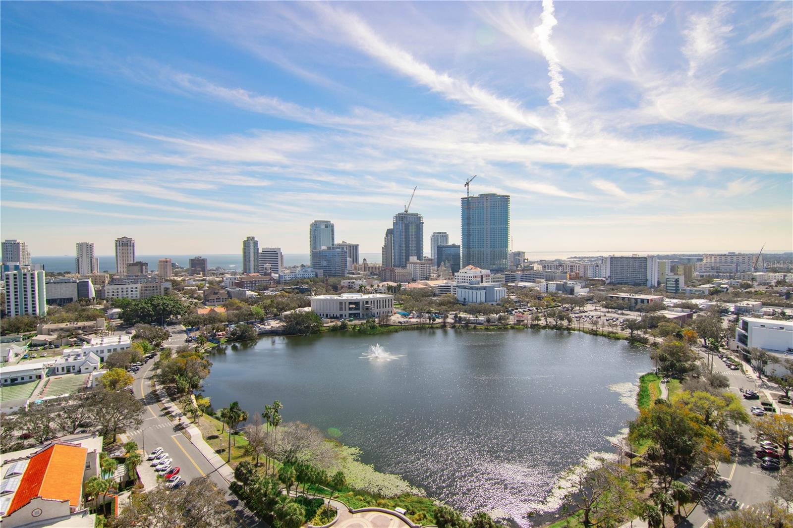 prime views, lake, city skyline, tampa bay