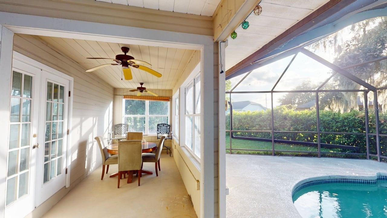 Partially enclosed patio