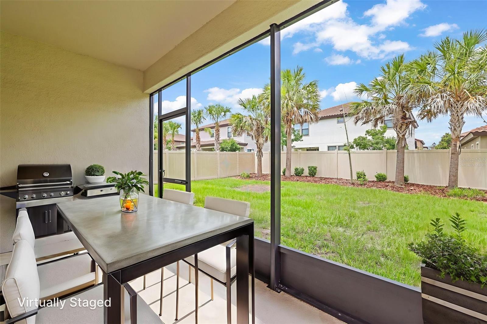 Virtually staged patio