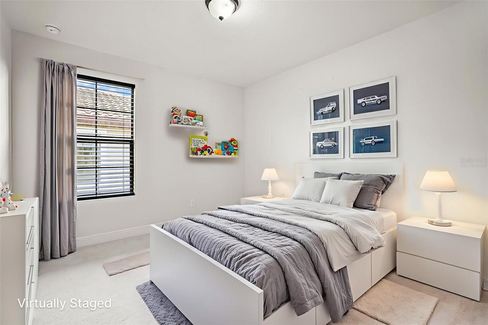 Virtually staged bedroom 2