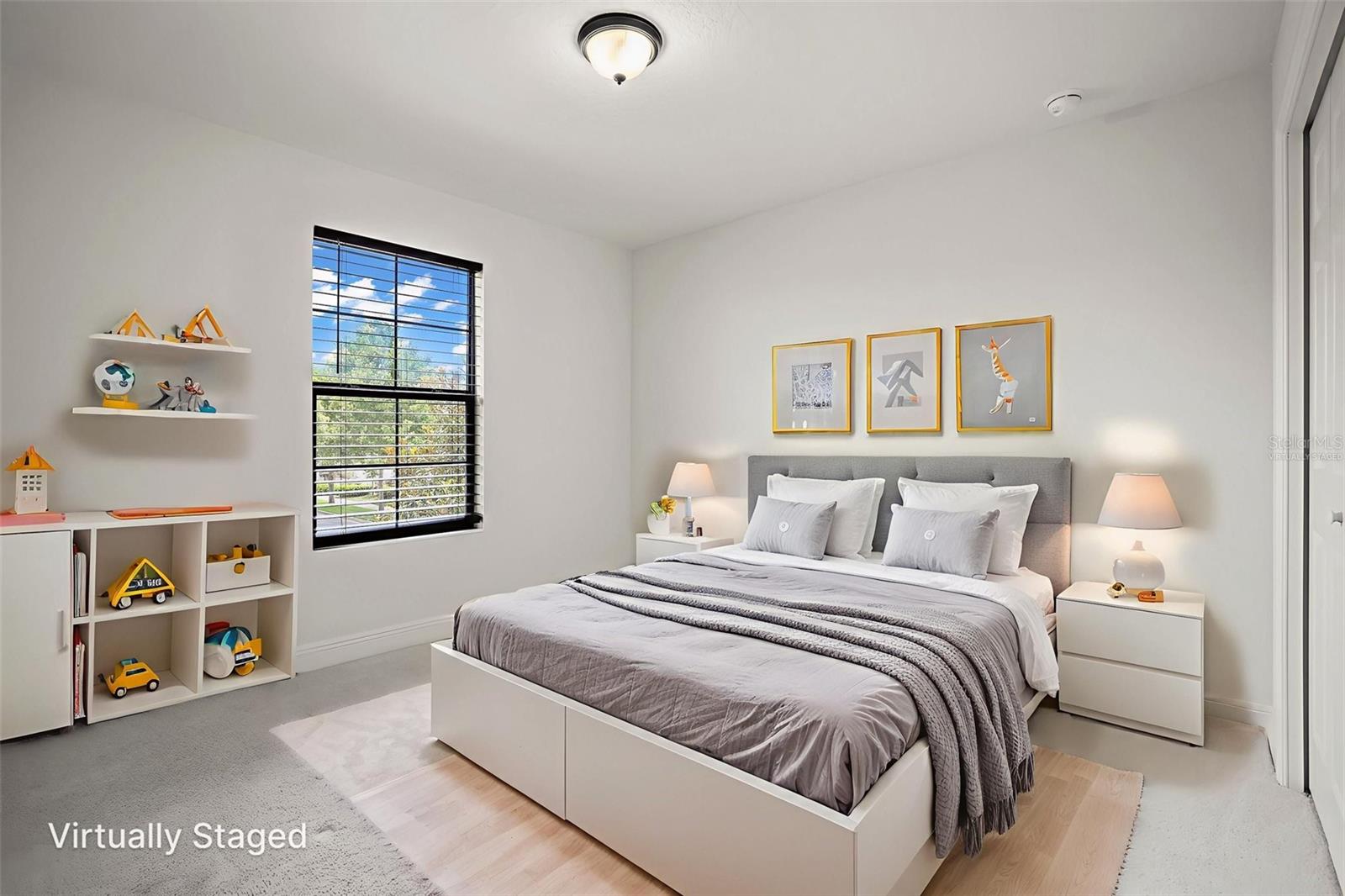 Virtually staged bedroom 4