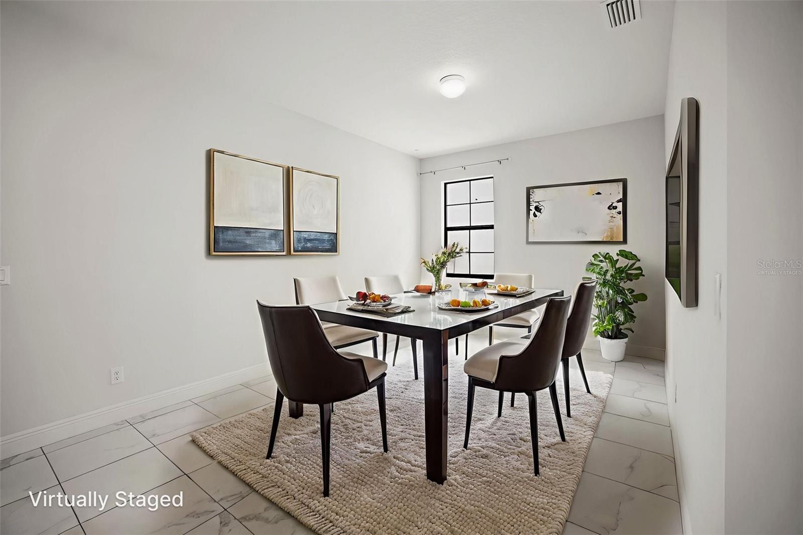 Formal Dining room virtually staged