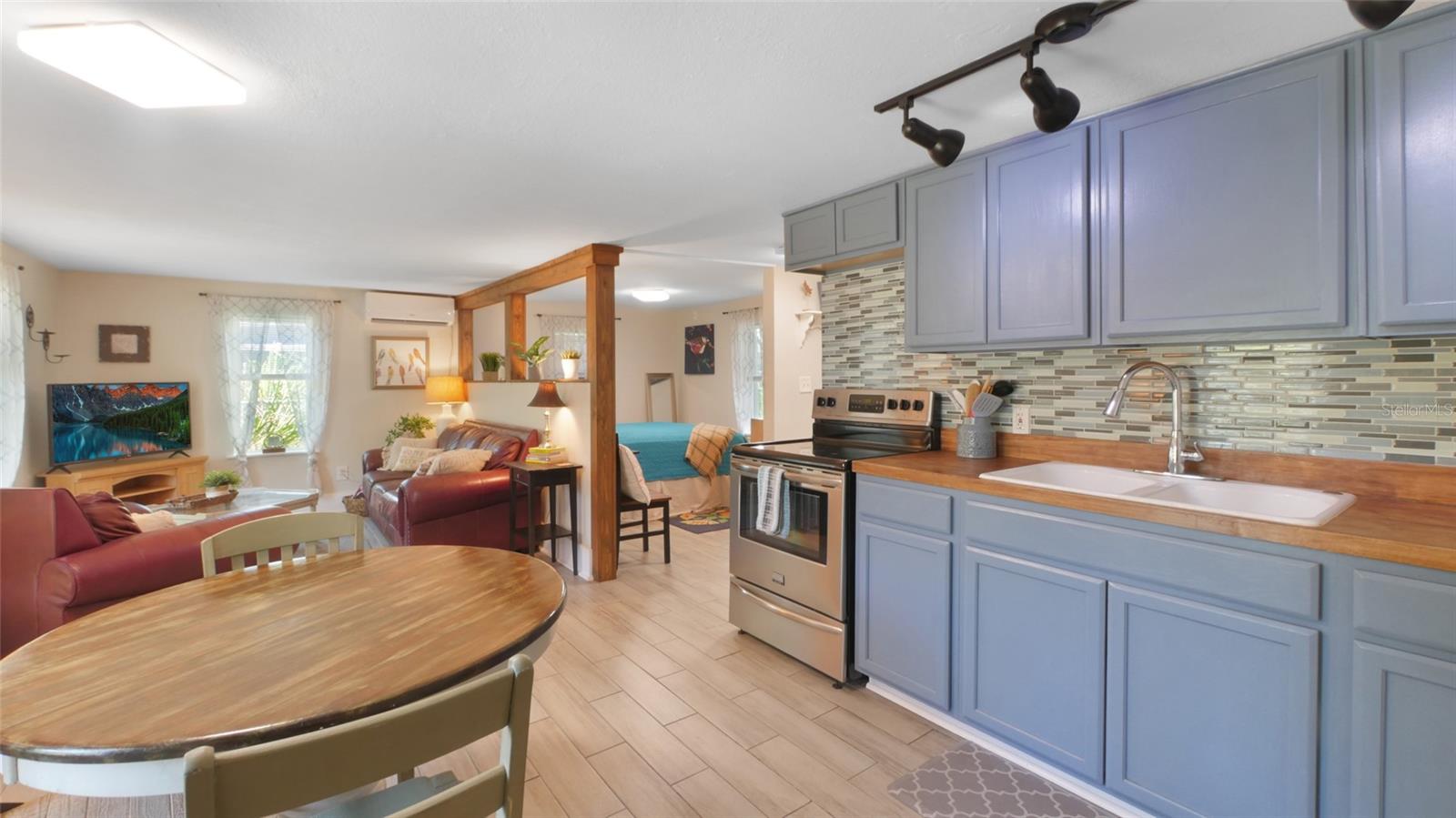 Large, fully functional kitchen