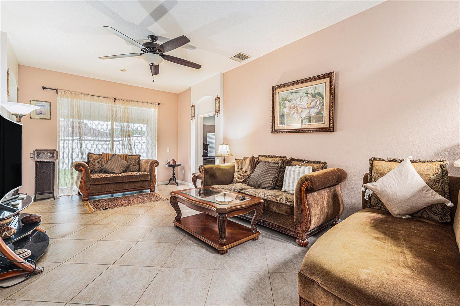 Living room/sliders to backyard