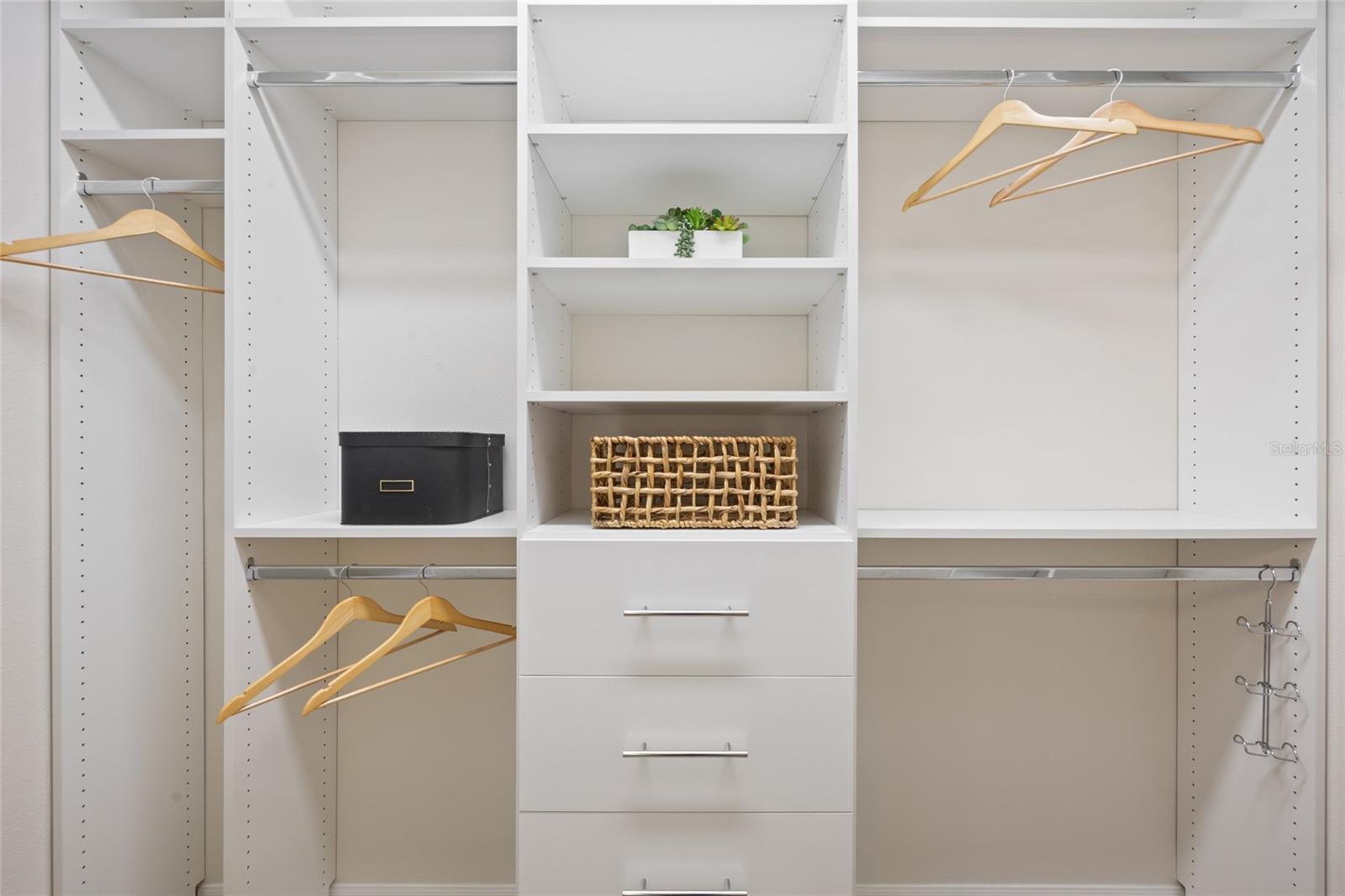 Customized Closets in All Bedrooms