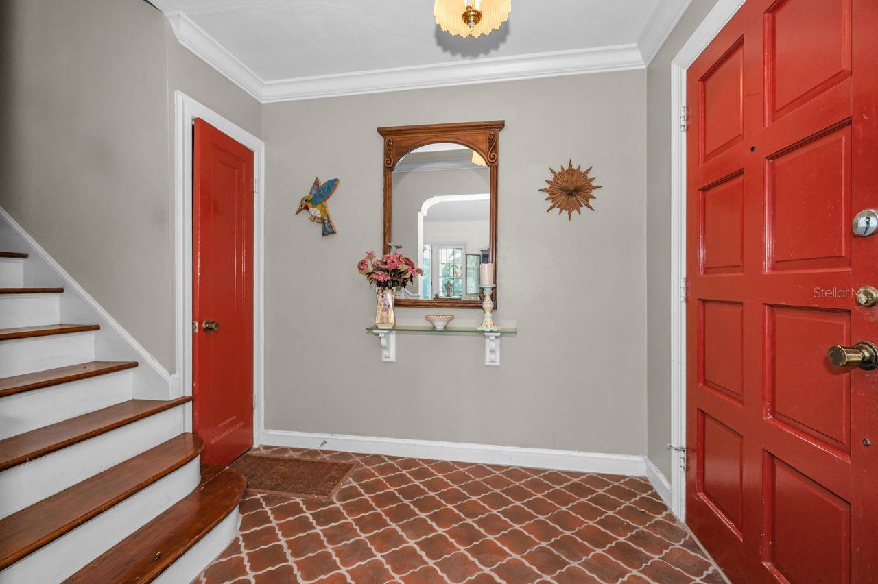 Look at that beautiful tile in the front entry! So much character!