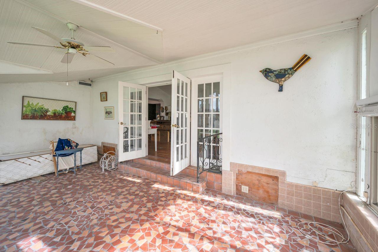 Sunroom looking into living room.