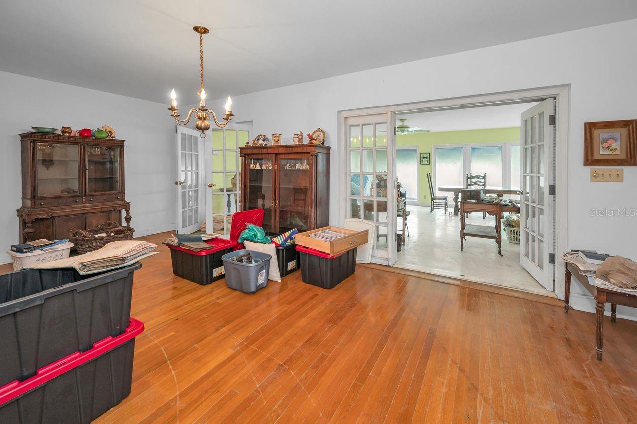 Dining room offers a wonderful view of the water.