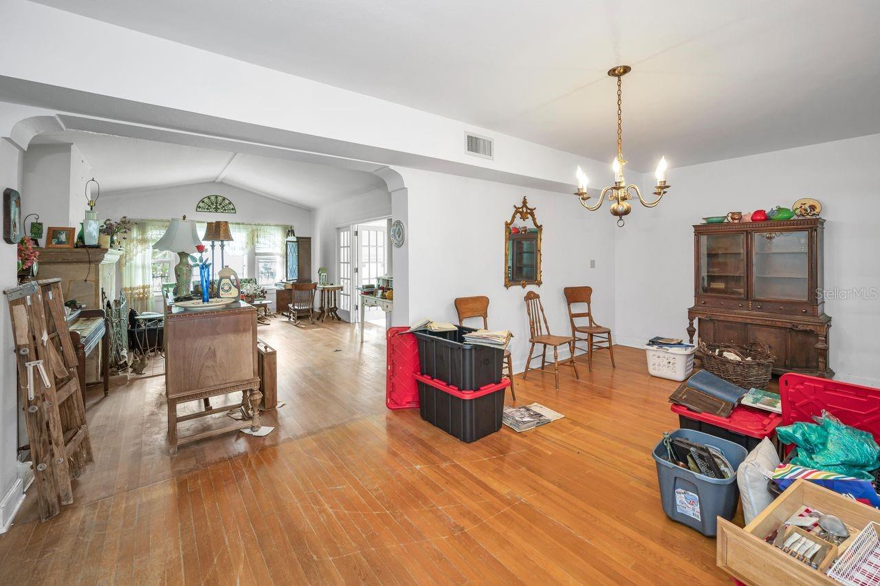 Looking towards living room from dining room.