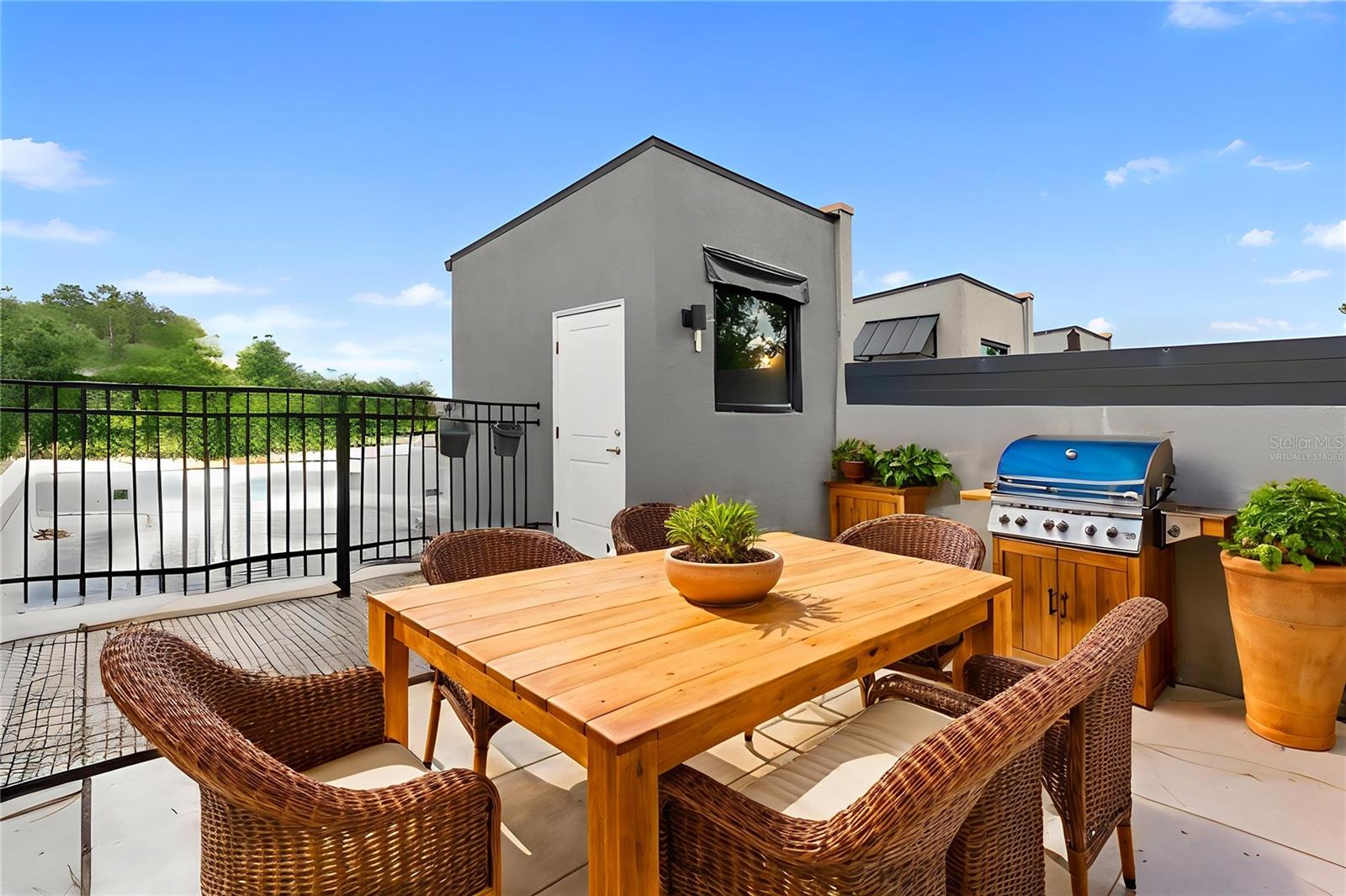 virtually staged rooftop