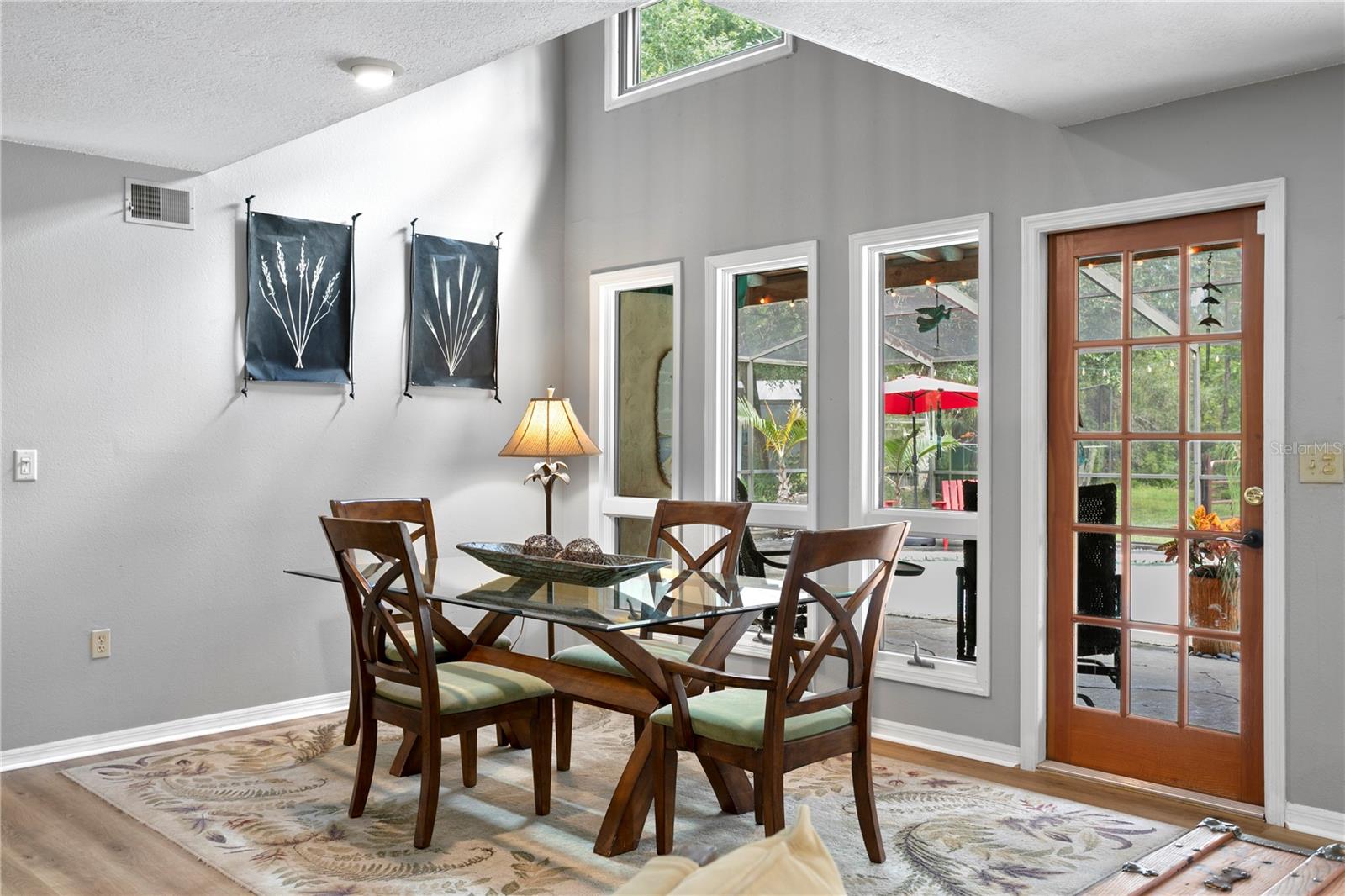 Dining and door to Lanai space