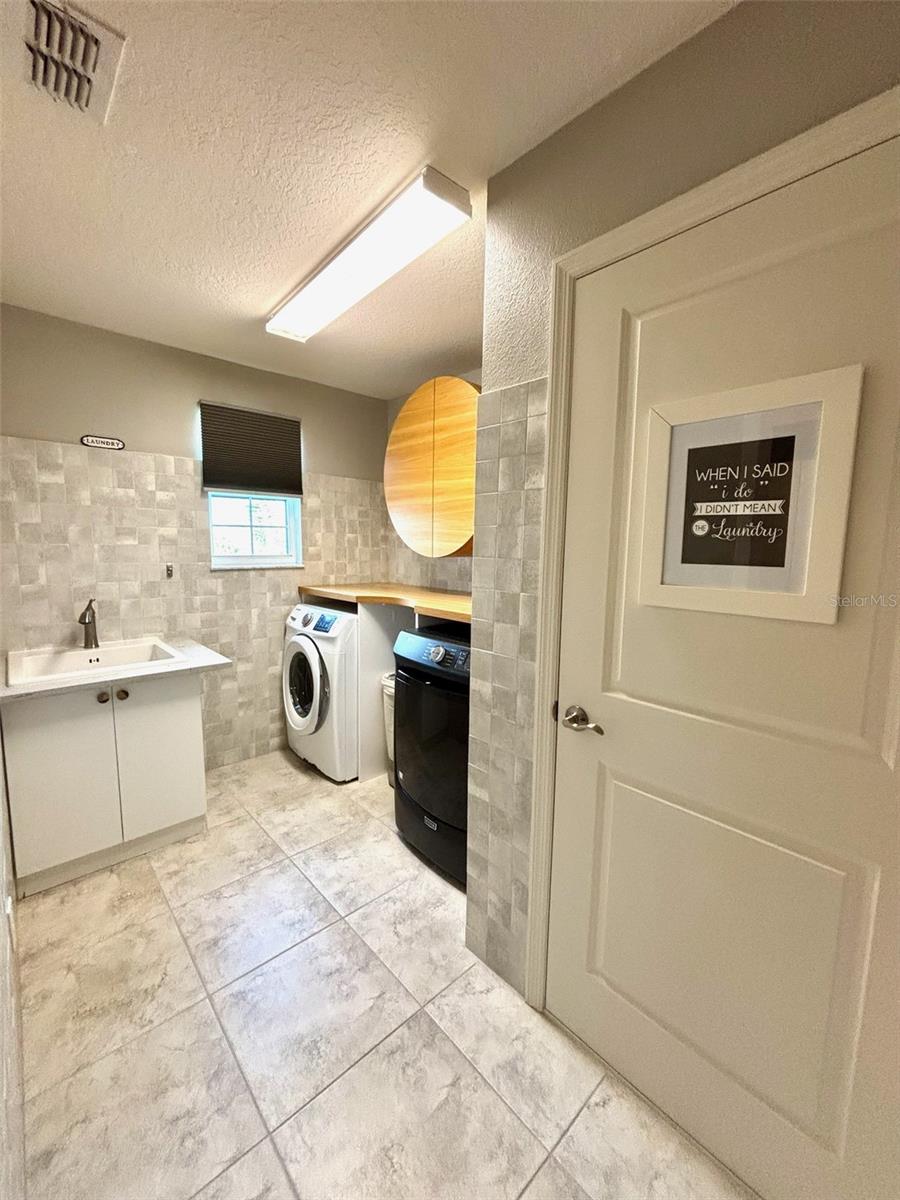 Upstairs laundry room